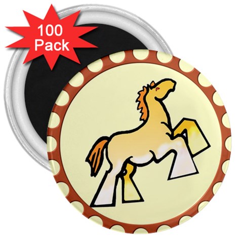 Shire horse 3  Magnet (100 pack) from ArtsNow.com Front