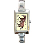 Mare n foal Rectangular Italian Charm Watch