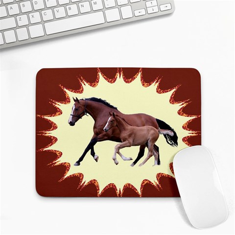 Mare n foal Small Mousepad from ArtsNow.com Front