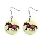 Mare n foal 1  Button Earrings
