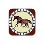 Mare n foal Rubber Square Coaster (4 pack)