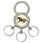 Mare n foal 3-Ring Key Chain