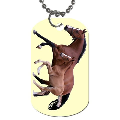 Mare n foal Dog Tag (One Side) from ArtsNow.com Front