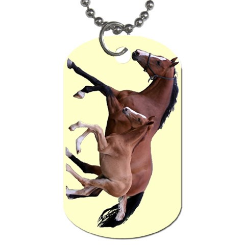Mare n foal Dog Tag (Two Sides) from ArtsNow.com Back