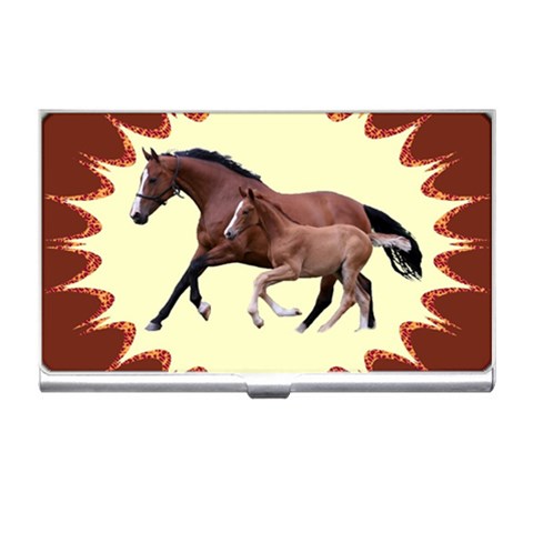 Mare n foal Business Card Holder from ArtsNow.com Front