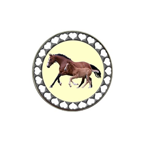 Mare n foal Hat Clip Ball Marker (10 pack) from ArtsNow.com Front