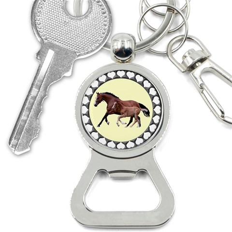 Mare n foal Bottle Opener Key Chain from ArtsNow.com Front
