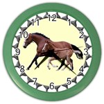 Mare n foal Color Wall Clock