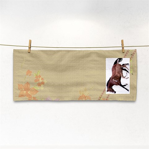 Mare n foal Hand Towel from ArtsNow.com Front