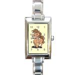 Cheeky pony Rectangular Italian Charm Watch
