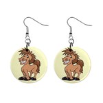 Cheeky pony 1  Button Earrings