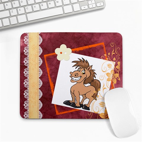 Cheeky pony Large Mousepad from ArtsNow.com Front