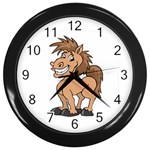 Cheeky pony Wall Clock (Black)
