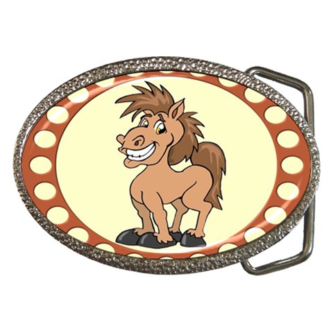 Cheeky pony Belt Buckle from ArtsNow.com Front