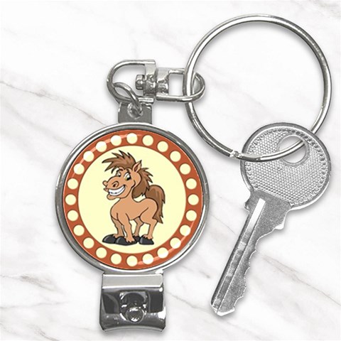 Cheeky pony Nail Clippers Key Chain from ArtsNow.com Front