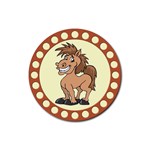 Cheeky pony Rubber Round Coaster (4 pack)