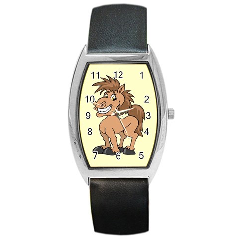 Cheeky pony Barrel Style Metal Watch from ArtsNow.com Front
