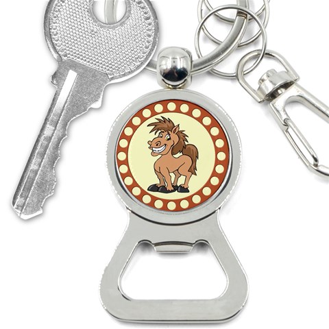 Cheeky pony Bottle Opener Key Chain from ArtsNow.com Front