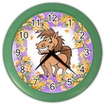 Cheeky pony Color Wall Clock