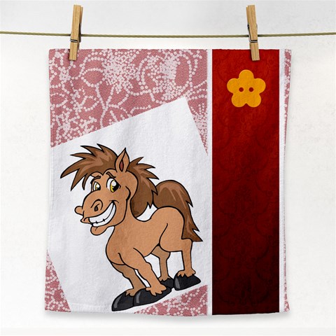 Cheeky pony Face Towel from ArtsNow.com Front