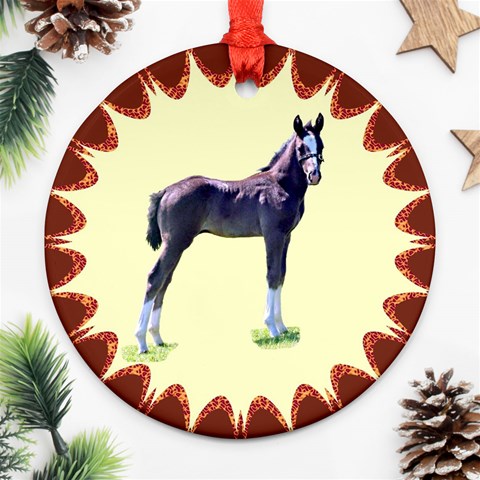 Foal Ornament (Round) from ArtsNow.com Front