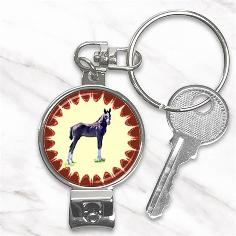 Foal Nail Clippers Key Chain from ArtsNow.com Front