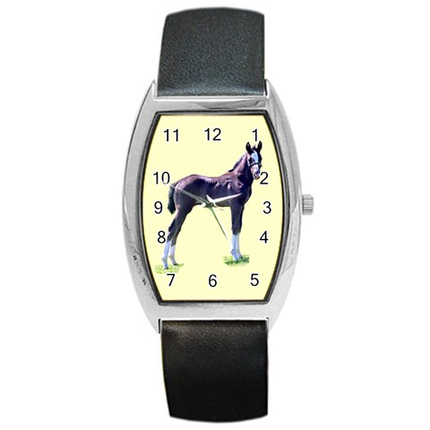 Foal Barrel Style Metal Watch from ArtsNow.com Front