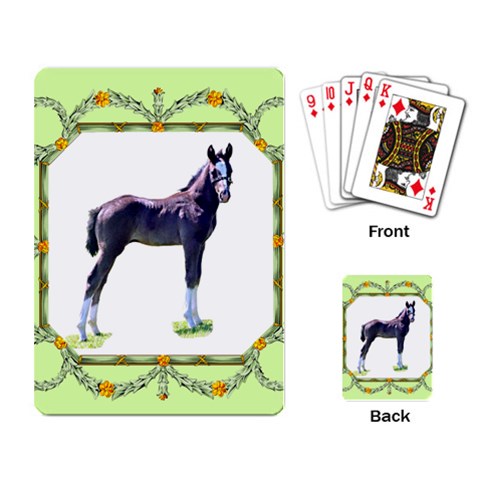 Foal Playing Cards Single Design from ArtsNow.com Back