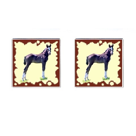 Foal Cufflinks (Square) from ArtsNow.com Front(Pair)