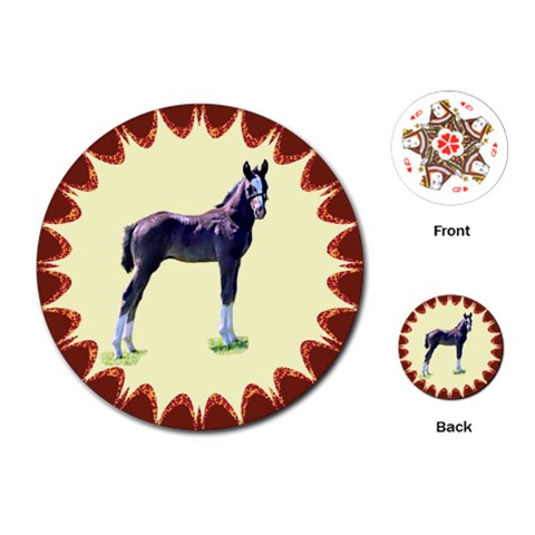 Foal Playing Cards (Round) from ArtsNow.com Front