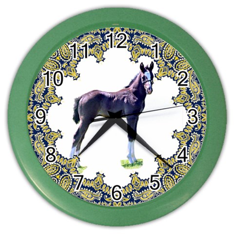 Foal Color Wall Clock from ArtsNow.com Front