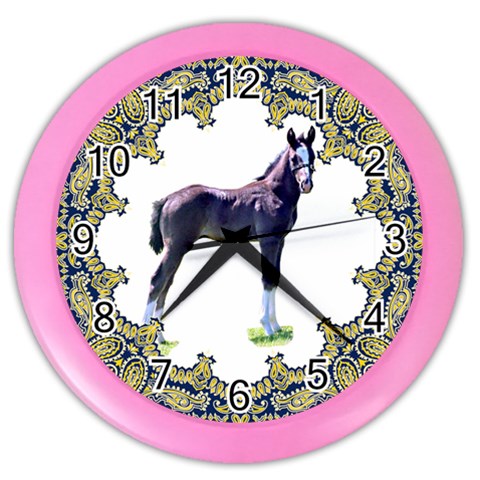 Foal Color Wall Clock from ArtsNow.com Front