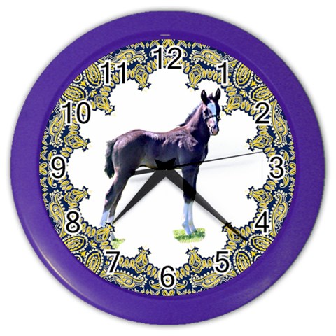 Foal Color Wall Clock from ArtsNow.com Front