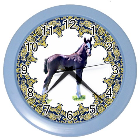 Foal Color Wall Clock from ArtsNow.com Front