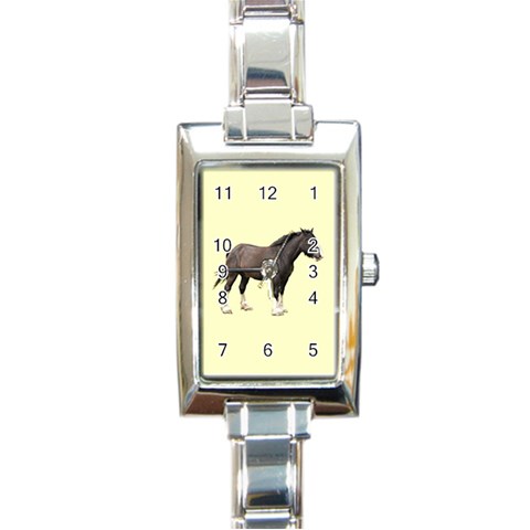 Clydesdale Rectangular Italian Charm Watch from ArtsNow.com Front