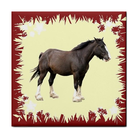 Clydesdale Tile Coaster from ArtsNow.com Front