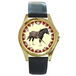 Clydesdale Round Gold Metal Watch