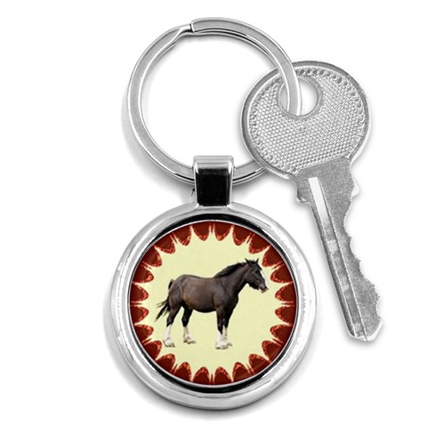 Clydesdale Key Chain (Round) from ArtsNow.com Front