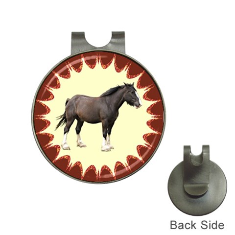 Clydesdale Golf Ball Marker Hat Clip from ArtsNow.com Front