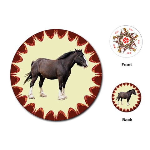 Clydesdale Playing Cards (Round) from ArtsNow.com Front