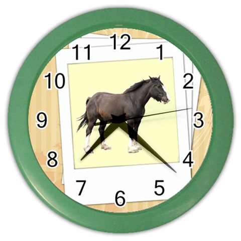 Clydesdale Color Wall Clock from ArtsNow.com Front