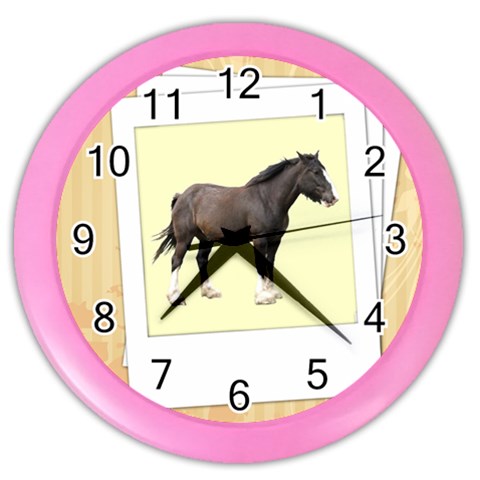 Clydesdale Color Wall Clock from ArtsNow.com Front