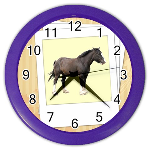 Clydesdale Color Wall Clock from ArtsNow.com Front