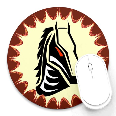 Horse head Round Mousepad from ArtsNow.com Front