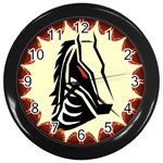 Horse head Wall Clock (Black)