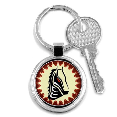 Horse head Key Chain (Round) from ArtsNow.com Front