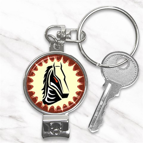 Horse head Nail Clippers Key Chain from ArtsNow.com Front