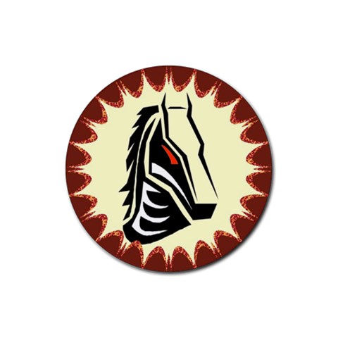 Horse head Rubber Coaster (Round) from ArtsNow.com Front