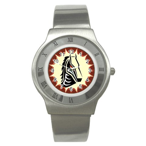 Horse head Stainless Steel Watch from ArtsNow.com Front