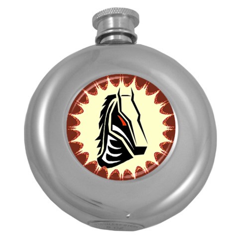 Horse head Hip Flask (5 oz) from ArtsNow.com Front